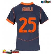 Camisa de Futebol Inter Milan Manuel Akanji #25 Equipamento Alternativo Mulheres 2025-26 Manga Curta